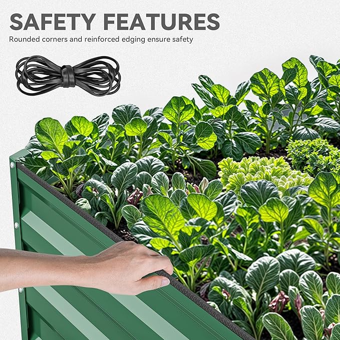 YITAHOME 8x4x2ft Large Raised Garden Bed Kit, Galvanized Metal Planter Box - Image 4