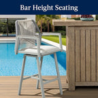 Best Choice Products Outdoor Bar Stools Set of 2, Bar Height, 360° Swivel - Image 6
