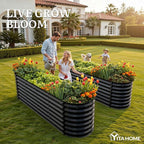 YITAHOME 24" Tall 9 in 1 Raised Garden Bed Kit, 96x24 in Large Galvanized Metal - Image 2
