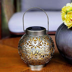 2 Pack Outdoor Solar Hanging Lantern Lights Metal LED Decorative Lamp - Image 4
