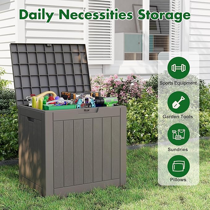 Outdoor Storage Box, Resin Deck Boxes Indoor and outdoor, Waterproof Storage - Image 3