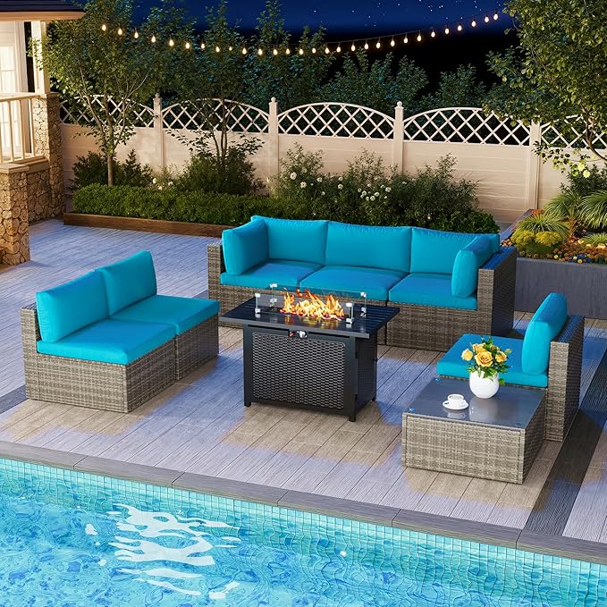8 Pieces Outdoor Patio Furniture Set - Image 8