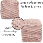 BIRDROCK HOME Buds Pouf Foot Stool Ottoman - Image 7