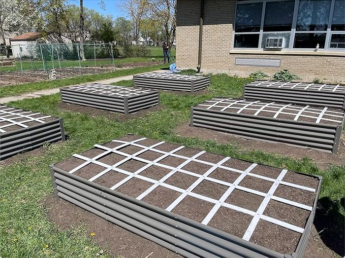 A ANLEOLIFE 8X4X1.5 ft Galvanized Raised Garden Beds Outdoor, Rectangular Metal - Image 3