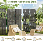 Casaphoria Metal Privacy Screen Outdoor, Fence Black - Image 4