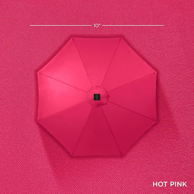 Best Choice Products 10ft Solar Polyester LED Lighted Patio Umbrella w/Tilt - Image 4