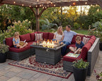 NICESOUL 9 Piece Plus Size Outdoor Patio Conversation Set - Image 3