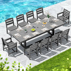 SERWALL 11 Piece Outdoor Dining Set - Image 7