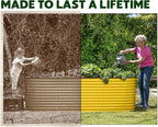 9-in-1 Galvanized Raised Garden Beds Outdoor // 8×2×2.5 ft Modular Planter - Image 5