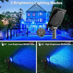 Blue Solar Spot Lights Outdoor, 2 Pack Solar Landscape Spotlights IP65 - Image 5