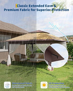 Canopy Tent 12x12 ft, Pop Up Gazebo One-Push Setup - Image 7