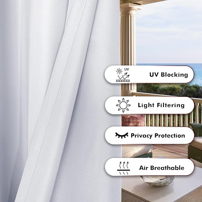 BONZER Wide Waterproof Outdoor Curtains - Image 4