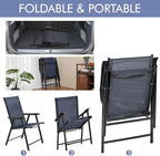 Yaheetech Patio Dining Chairs Set of 2, Portable Dining Chairs - Image 4