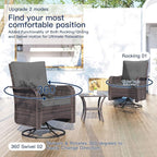 Kullavik 13 Pieces Outdoor Patio Furniture Set, PE Wicker Rattan Sectional Sofa - Image 5