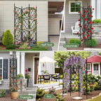 5.25FT Garden Trellis for Climbing Plants Outdoor, Metal Wall Lattice Climbing - Image 4