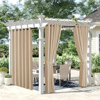 NICETOWN 2 Panels Biscotti Beige Outdoor Curtains by NICETOWN