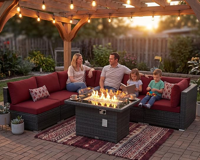 NICESOUL 7 Piece Outdoor Patio Furniture - Image 3