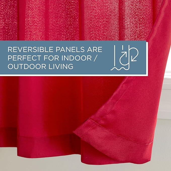 TOWN & COUNTRY BASICS Cabana Solid Heavyweight Indoor Outdoor Curtains - Image 7