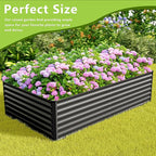 8x4x2FT Galvanized Raised Garden Bed, Galvanized Planter Boxes Outdoor - Image 5