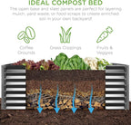 Best Choice Products 8x4x2ft Outdoor Metal Raised Garden Bed, Deep Root Planter - Image 4