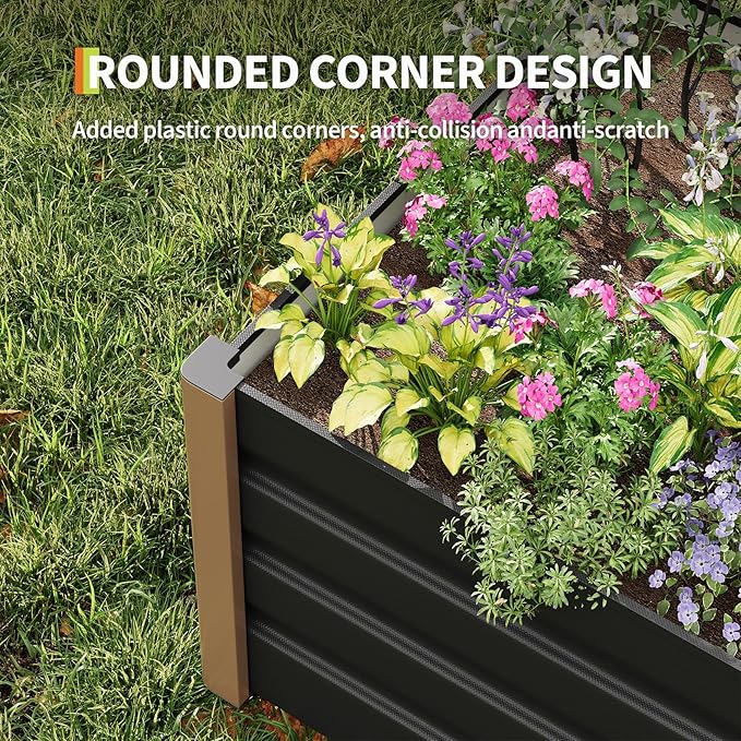 Garvee Commercial Aluminum Raised Garden Bed 8' x 3.5' x 16", Extra Large - Image 4