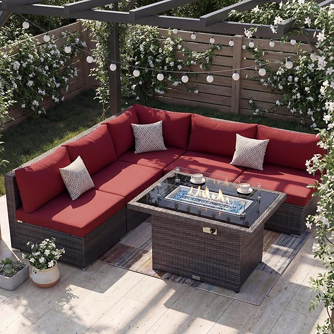 NICESOUL 6 Piece Modern Outdoor Conversation Set - Image 2