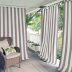 Elrene Home Fashions Highland Stripe Indoor/Outdoor Curtain Panel, 50 inches X by ElreneHomeFashions