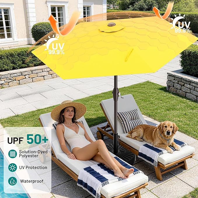AreShark 7.5FT Patio Umbrella Table Market Umbrella - Image 3