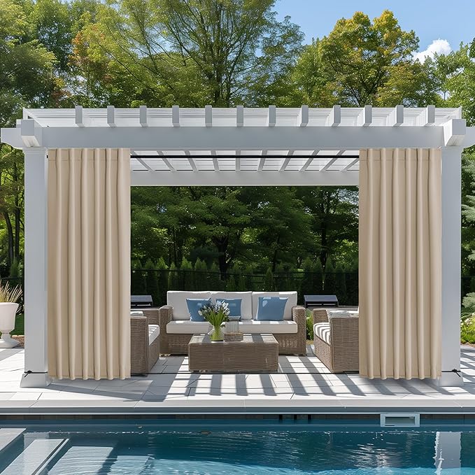 NICETOWN 2 Panels Outdoor Curtains by NICETOWN