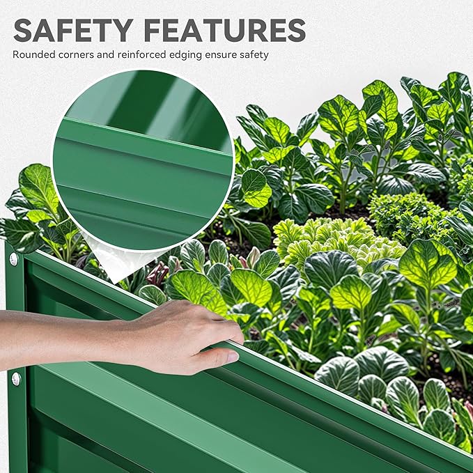 YITAHOME 6x3x2ft 2pcs Large Raised Garden Bed Kit, Galvanized Metal Planter Box - Image 5