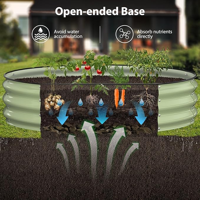 Raised Garden Bed Kit, Large Metal Raised Beds - Image 4