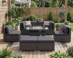 NICESOUL 29.3'' High Backrest Patio Furniture Set - Image 2