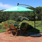 Sunnydaze 10' Solar Offset Patio Umbrella - Image 4