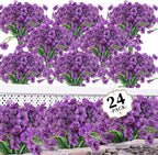 24 Purple Bundles Artificial Flowers by ColoPlay