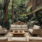 Acanva Modern All-Weather Aluminum Outdoor Patio Sofa - Image 5