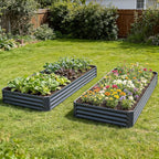INNO STAGE 2 Pcs 8×4×1ft Galvanized Raised Garden Bed Kit, Galvanized Planter - Image 8