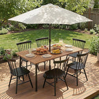 Flamaker Acacia Wood Patio Outdoor Dining Table by Flamaker