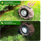 Timeflies Solar Rock Lights Outdoor, 2 Pack Super Bright Solar Spot Lights - Image 5