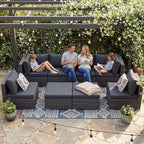 NICESOUL 8 Seater Modern Luxury Outdoor Furniture Set, Extra Large PE Wicker - Image 9
