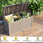 EasyUp 180 Gallon Outdoor Deck Box Waterproof, UV Resistant Resin Outdoor - Image 6