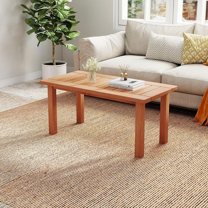 Tangkula Outdoor Coffee Table, 35.5” Patio Table - Image 9