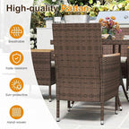 Wisteria Lane 10-Pieces Outdoor Patio Table and Chairs, Rattan Patio Table Set - Image 5