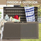 Devoko 100 Gallon Waterproof Large Resin Deck Box Indoor Outdoor Lockable - Image 8
