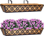 HFHOME 2 Pcs 30" Window Box Deck Railing Planter by HFHOME