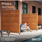 6.1ft H x 3.1ft W Freestanding or Surface Mounted Enclo Sierra Privacy Screen - Image 2