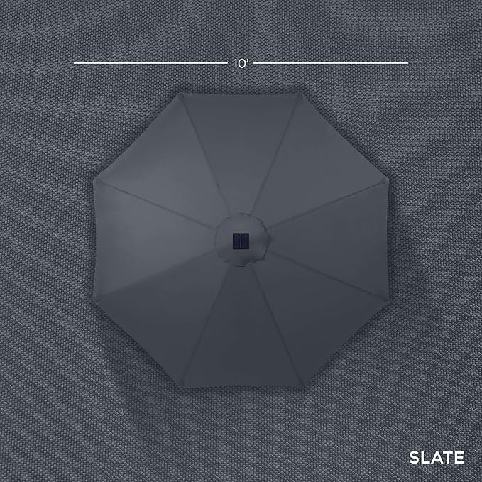 Best Choice Products 10ft Solar Polyester LED Lighted Patio Umbrella w/Tilt - Image 4