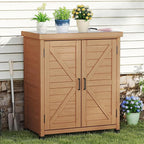 Outdoor Storage Cabinet & Potting Bench Table - Image 7