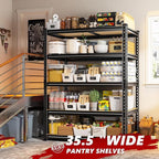 REIBII 2400LBS Garage Shelving Heavy Duty 5 Tier Storage Shelves Adjustable - Image 6
