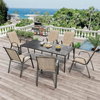 Patio Chairs Set of 4, Stackable Outdoor Dining Chairs - Image 8