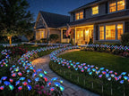 Solar Garden Rose Lights by FANCYPOP, 2 Pack Most Realistic 12 LED Flower Stake - Image 5